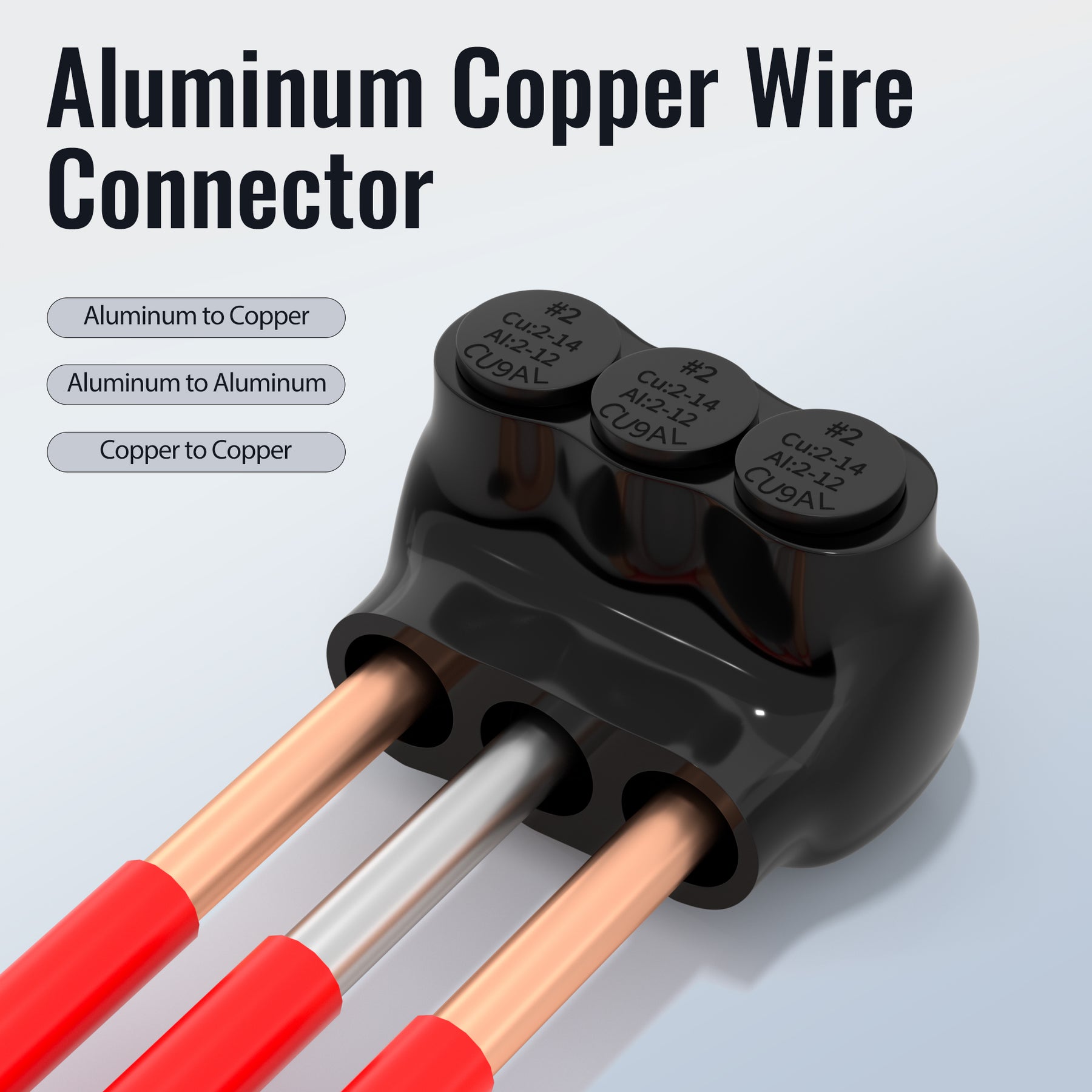 2 AWG - 14 AWG 3-Port Single-Sided Entry Insulated Multi-Tap Connector ...