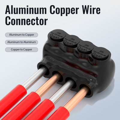 250 MCM - 6 AWG 4 Port Single-Sided Entry Insulated Multi Tap Connector