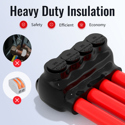 250 MCM - 6 AWG 4 Port Single-Sided Entry Insulated Multi Tap Connector
