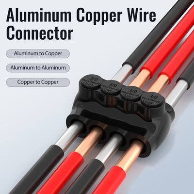 3/0 AWG - 6 AWG 4 Port Dual-Sided Entry Insulated Multi Tap Connector