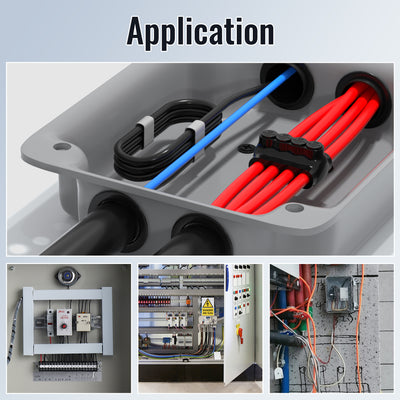 3/0 AWG - 6 AWG 4 Port Dual-Sided Entry Insulated Multi Tap Connector