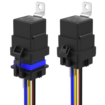 JD1914-W12V 12V 30 or 40A 5 Pin SPDT Relay With Socket