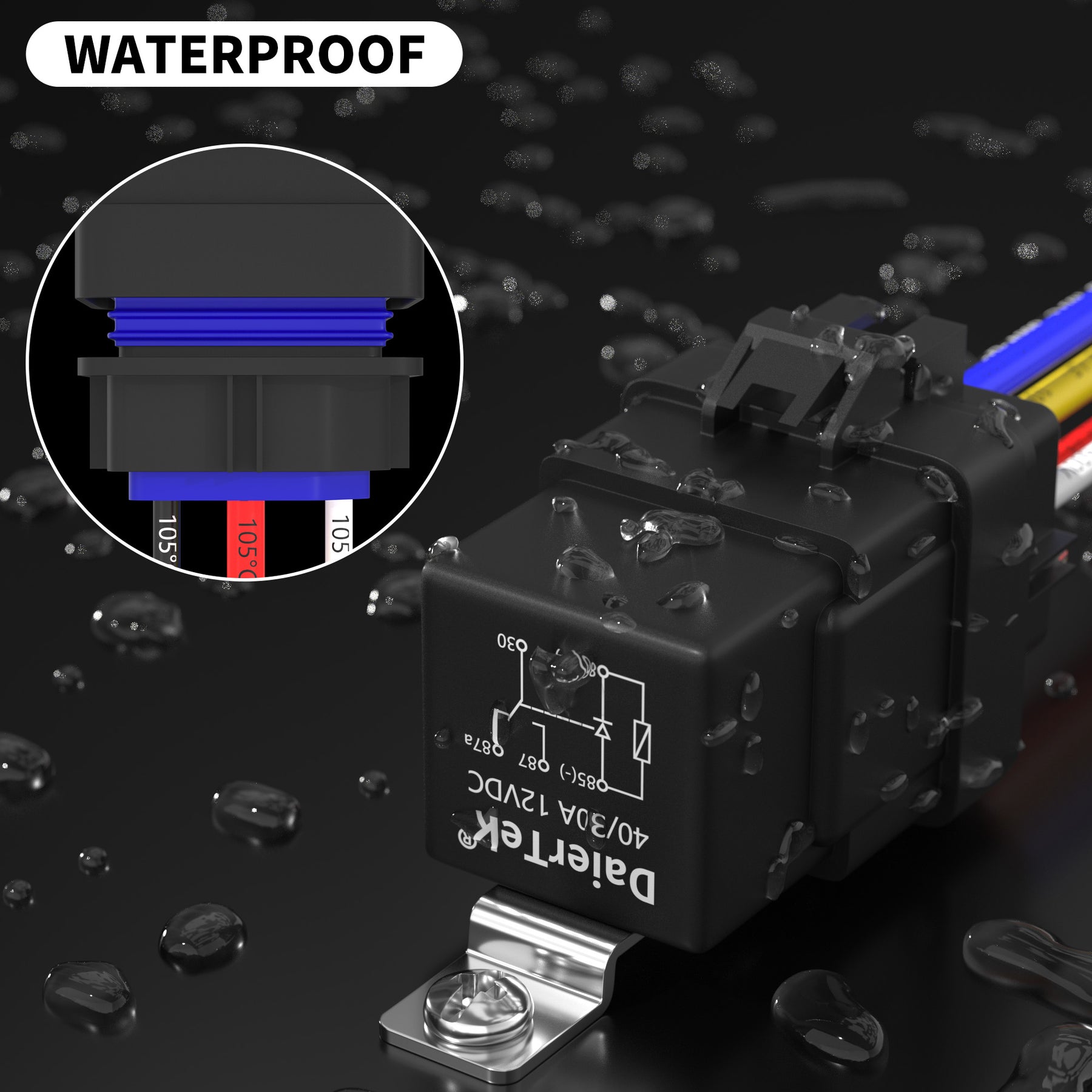 Auto Car 12V 30/40A 5 Pin SPDT Waterproof Relay With Socket – DAIER