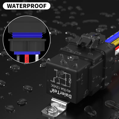 JD1914-W12V Waterproof 5 Pin SPDT Relay
