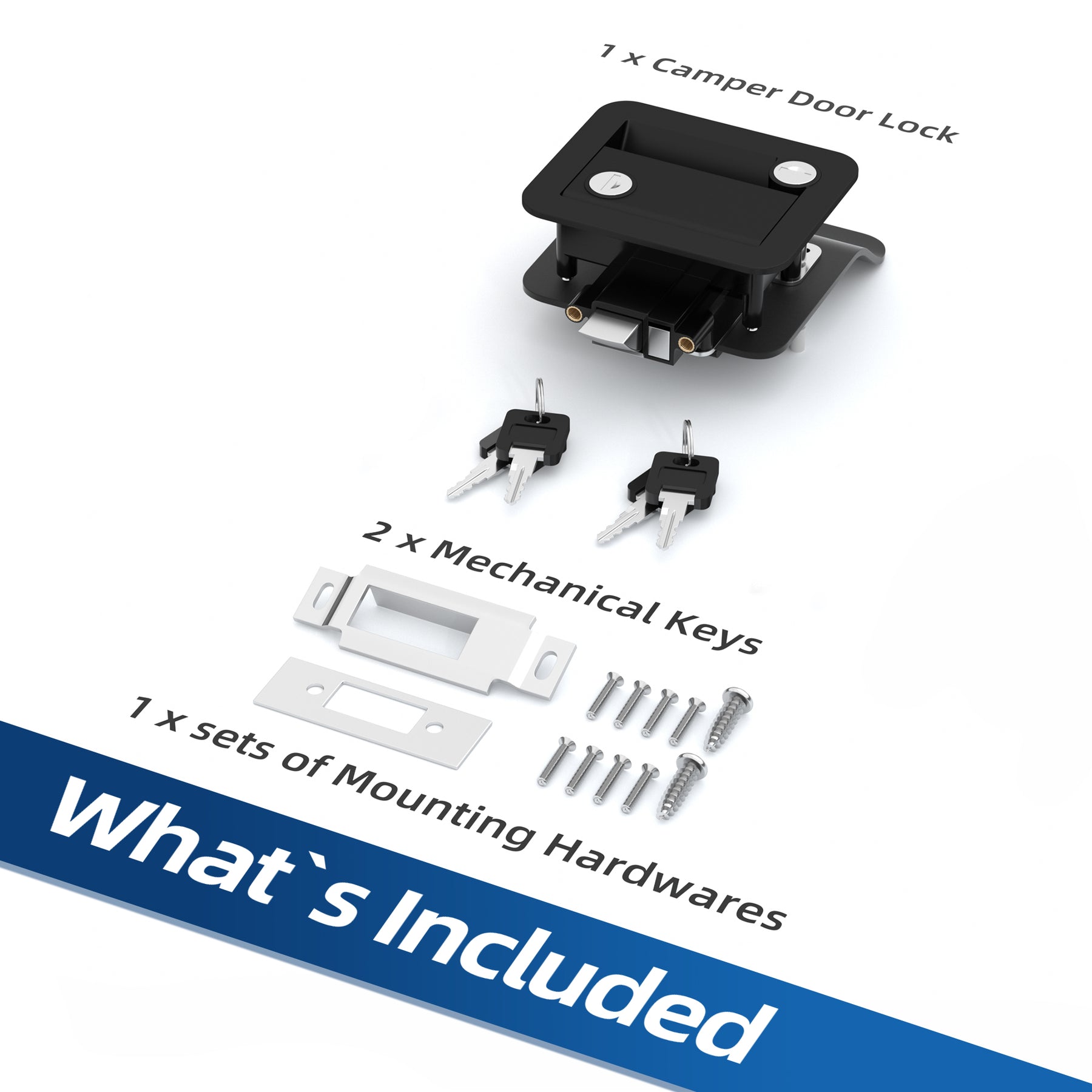 RV Travel Trailer Entry Door Lock Double Open RV Door Lock DAIER