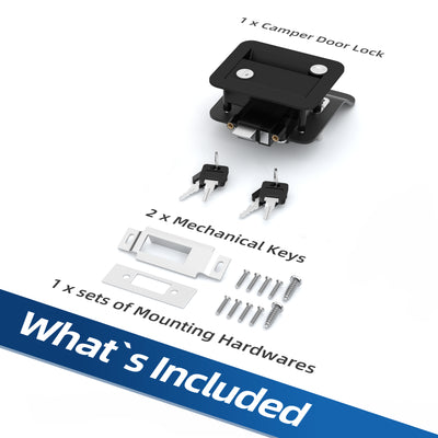 K-7904-1-B RV Door Lock with Paddle Deadbolt Included