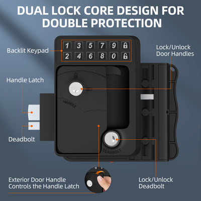 RV Keyless Entry Door Lock with Digit Backlit Keypad - Three Unlocking Methods - DAIER