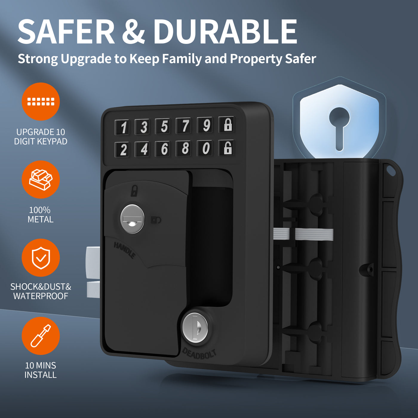 RV Keyless Entry Door Lock with Digit Backlit Keypad - Three Unlocking ...