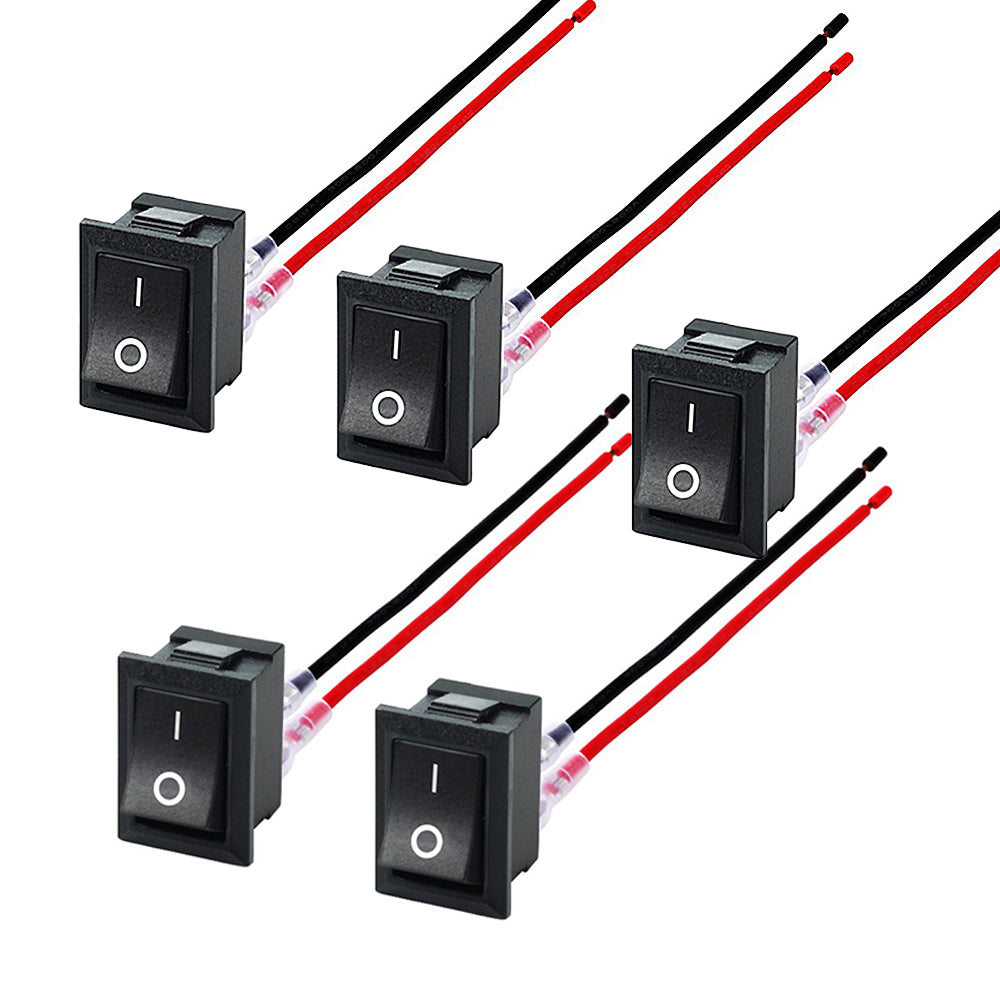 5PCS 20A 12V SPST ON-OFF 2-Pin Rocker Switch with Pre-Wired – DAIER