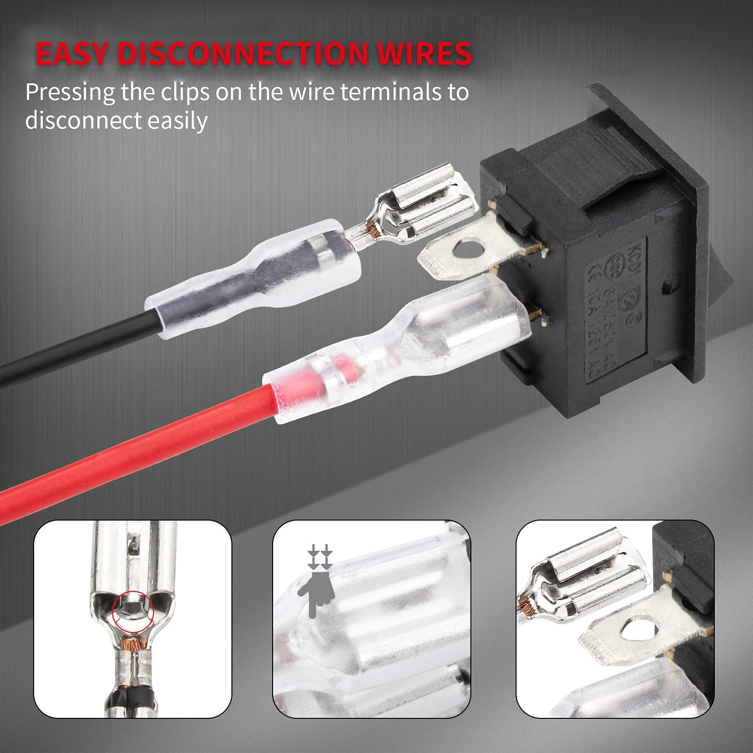 Pin Rocker Swc 5PCS 20A 12V SPST ON-OFF 2-Pin Rocker Switch with Pre-Wired – DAIER