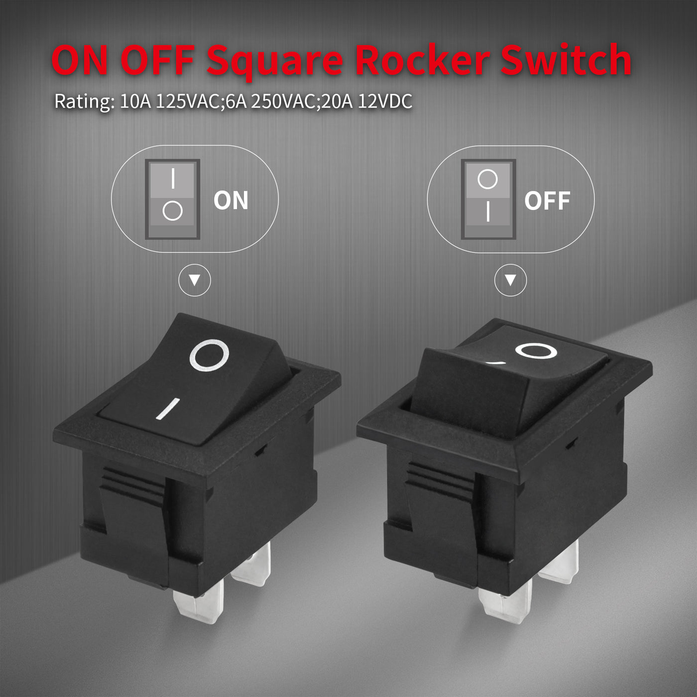 KCD1-101 ON-OFF Square Rocker Switch
