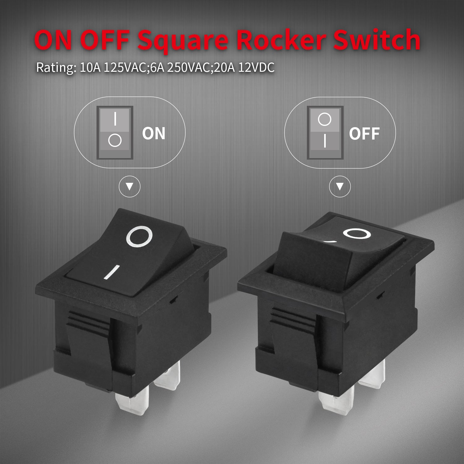 5PCS 20A 12V SPST ON-OFF 2-Pin Rocker Switch with Pre-Wired – DAIER