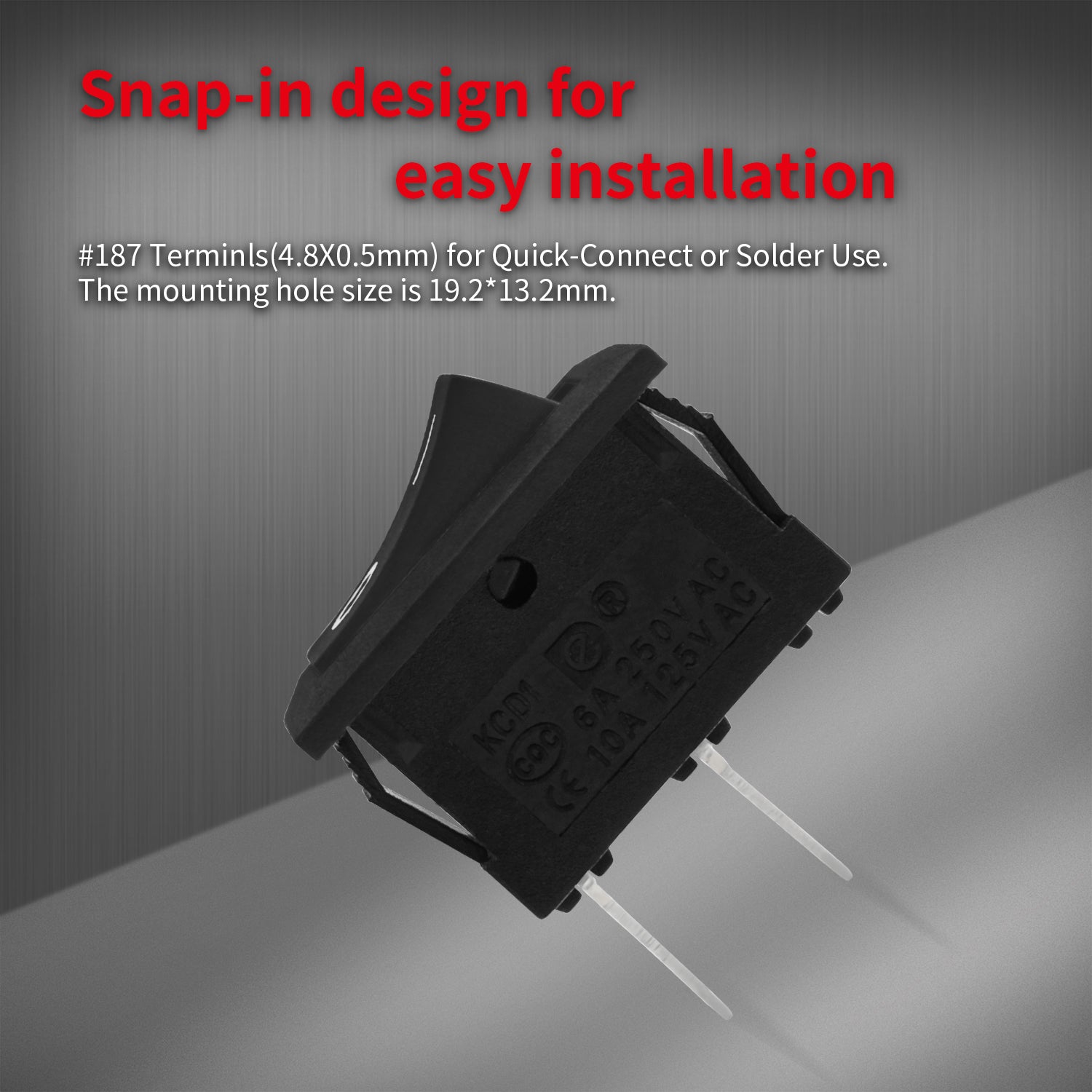 5PCS 20A 12V SPST ON-OFF 2-Pin Rocker Switch with Pre-Wired – DAIER