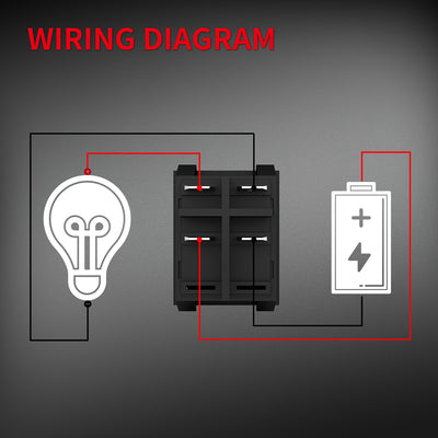 KCD2-201-B 40A 12VDC KCD4 Rocker Switch Wiring Diagram