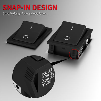 KCD2-201-B Snap-in Design KCD4 Rocker Switch