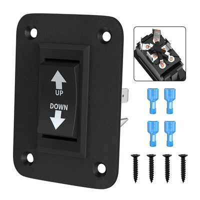 12V 30A UP/DOWN Polarity Reversing Rocker Switch Panel DPDT Momentary ...