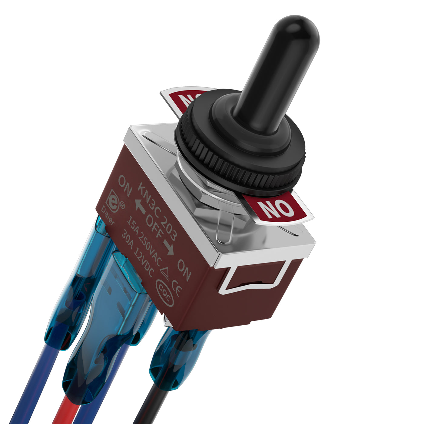 30A 12V Polarity Reversing Toggle Switch | Latching ON-OFF-ON DPDT