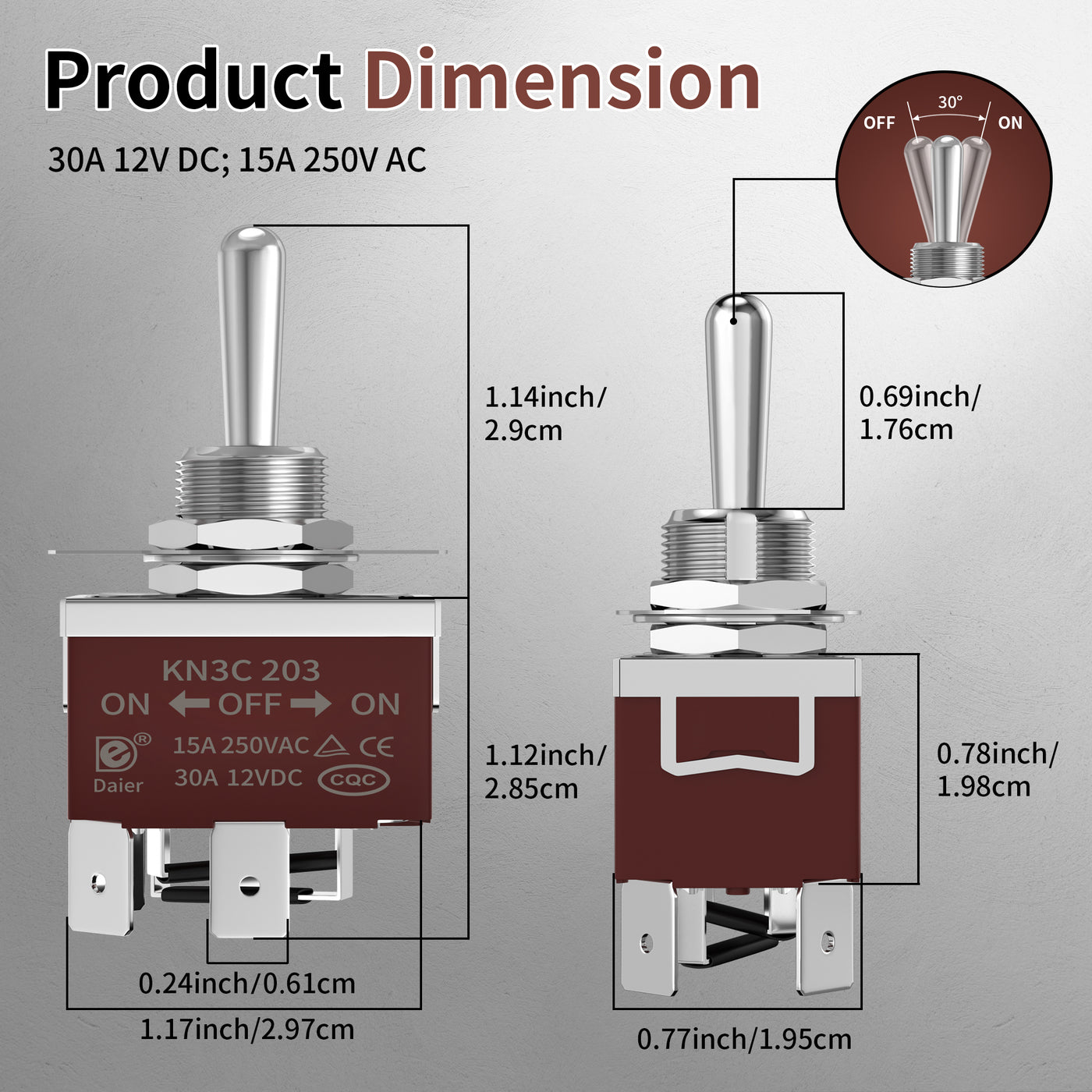 G-RAP / Swiss – What Does It Mean シールド 30A 12V Polarity Reversing Toggle Switch | Latching ON-OFF-ON DPDT