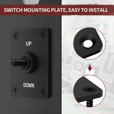 30A 12VDC / 15A 250VAC ON-OFF-ON Latching Polarity Reverse Toggle Switch Kit