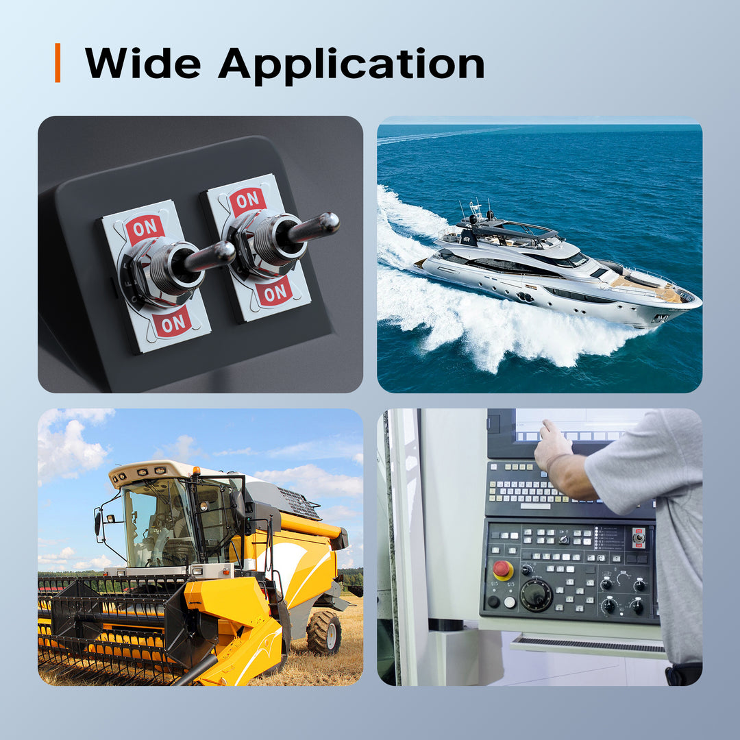30A 12VDC Momentary 3 Position (ON)-OFF-(ON) DPDT 6 Pin Toggle