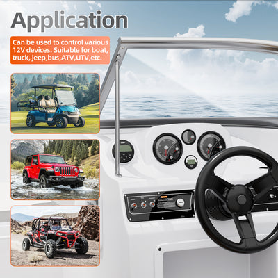 2PC IP68 Waterproof Pre-Wired Toggle Switch - 30A 12VDC SPST ON-OFF 2 Pin