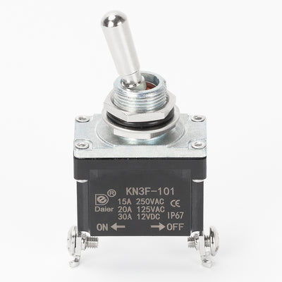 IP67 Waterproof Toggle Switch - 30A 12VDC SPST ON-OFF 2 Pin
