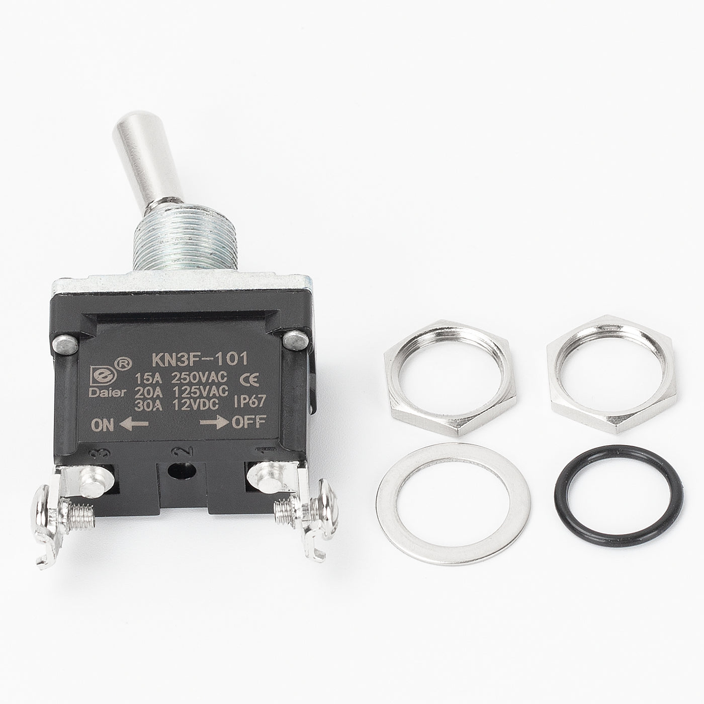 IP67 Waterproof Toggle Switch - 30A 12VDC SPST ON-OFF 2 Pin