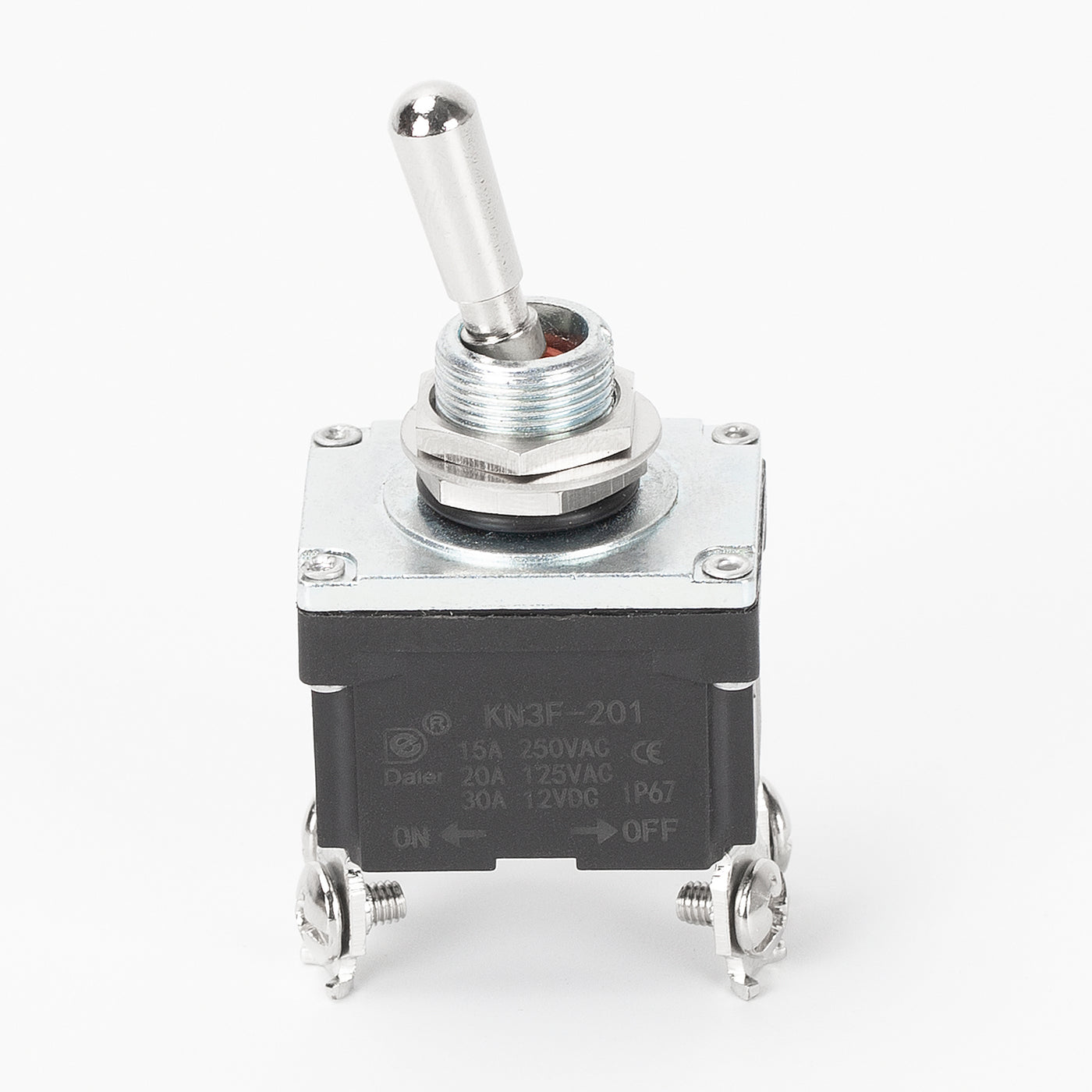 IP67 Waterproof 30A 12VDC ON-OFF 4 Terminal DPST Toggle Switch for Multi-Circuit Control