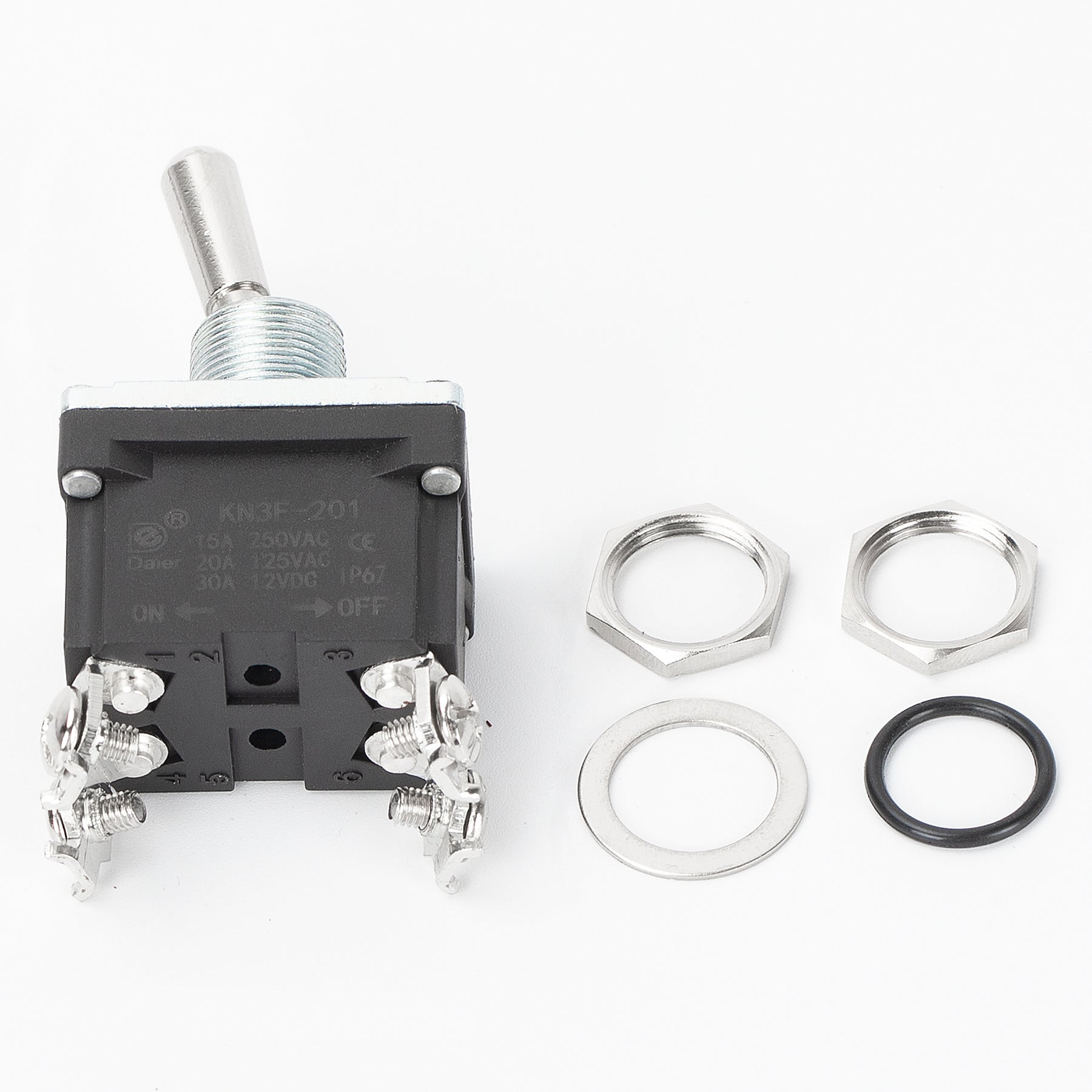 IP67 DPST Toggle Switch | 30A 12V 4-Terminal ON-OFF | DAIER