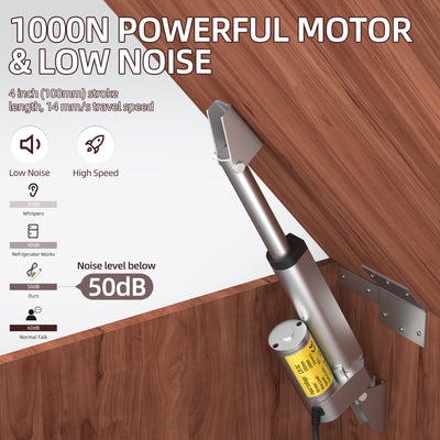 1000N/220lb 4"/100mm  Stroke 14mm/s 12V Linear Actuator with Reverse Polarity Switch Controller