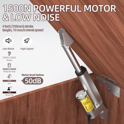 1500N/330lb 100mm/4" Stroke 10mm/s 12V Linear Actuator with Reverse Polarity Switch
