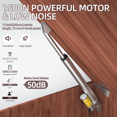 1500N/330lb 300mm/12" Stroke 10mm/s 12V Linear Actuator with Reverse Polarity Switch