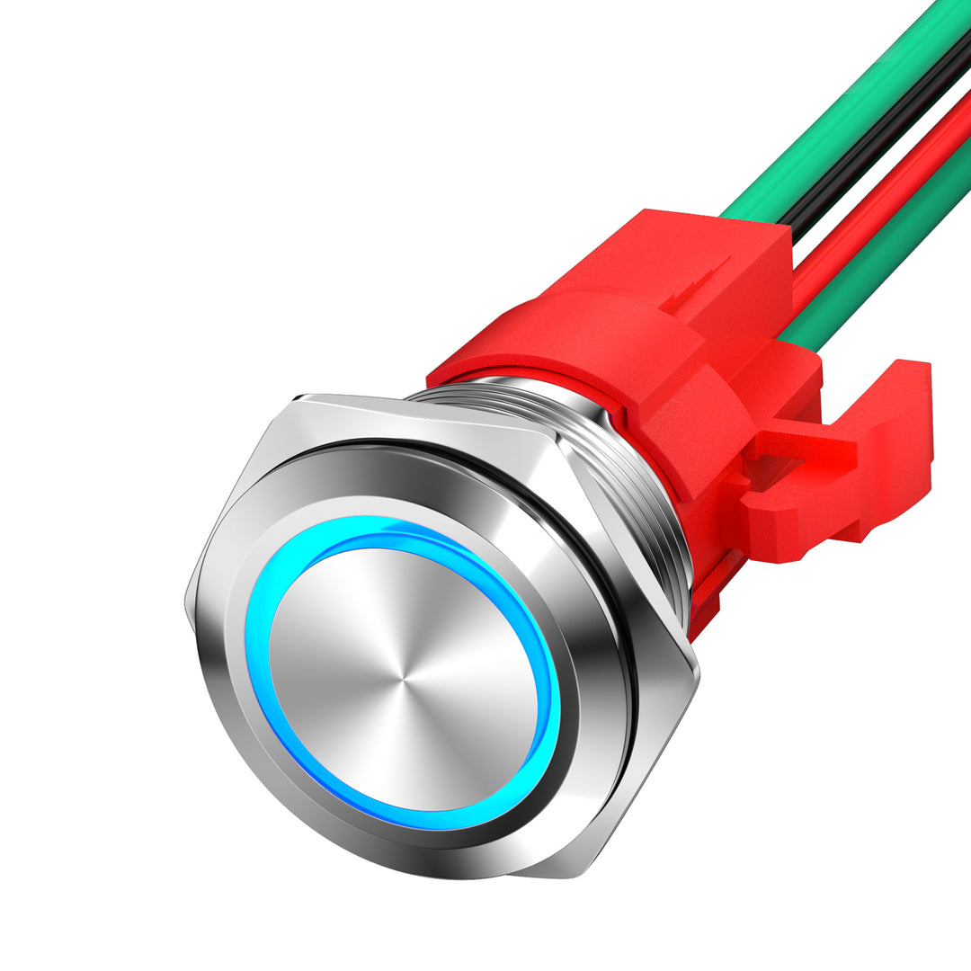uxcell Latching Metal Push Button Switch 10mm Mounting Dia 1NO 250V 5A uxcell Latching Metal Push Button Switch 10mm Mounting Dia 1NO 250V 5A