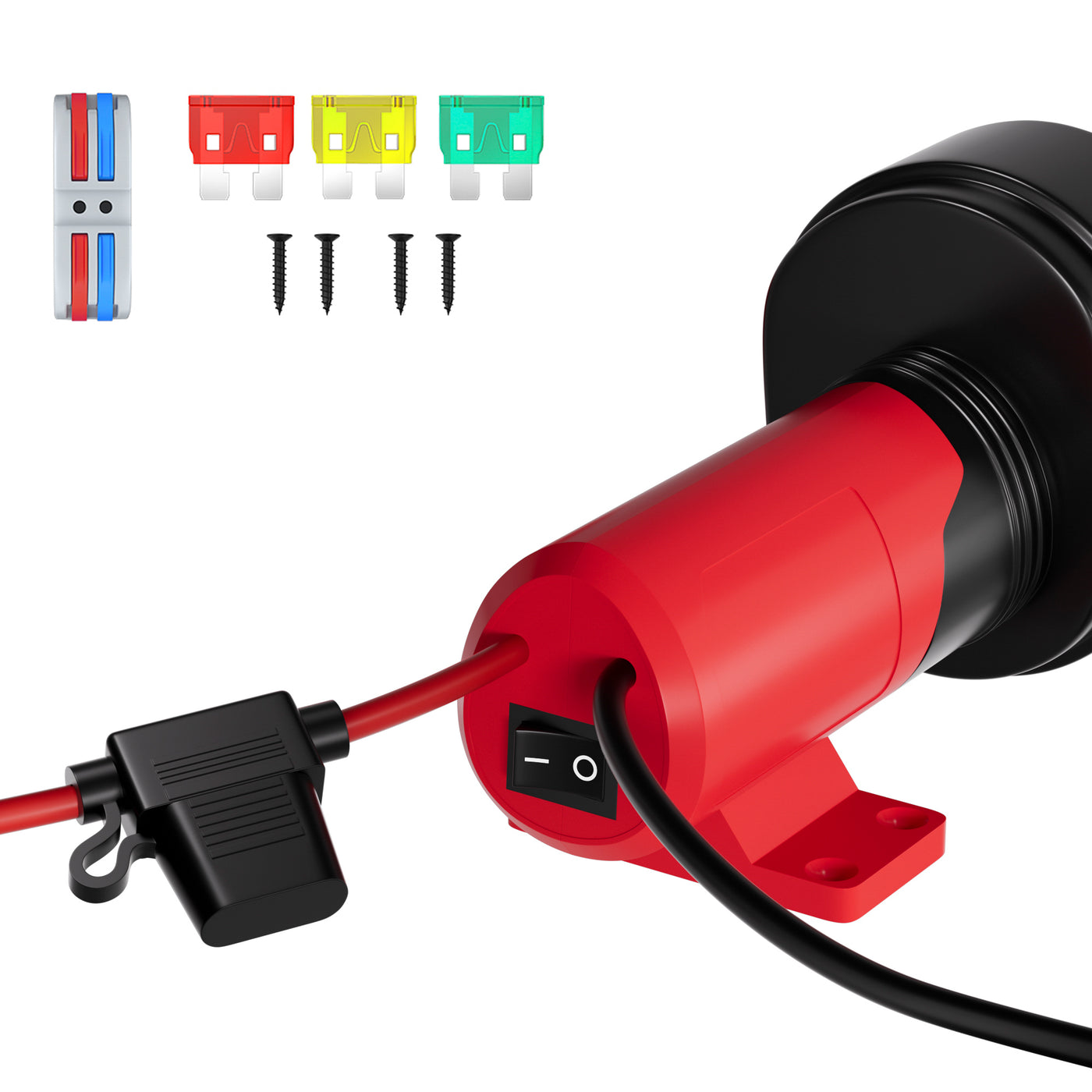 Milwaukee M12 Battery Adapter with Switch & Fuse | 12V Power Wheels Converter | DIY Power Dock Connector | 12 AWG Wire