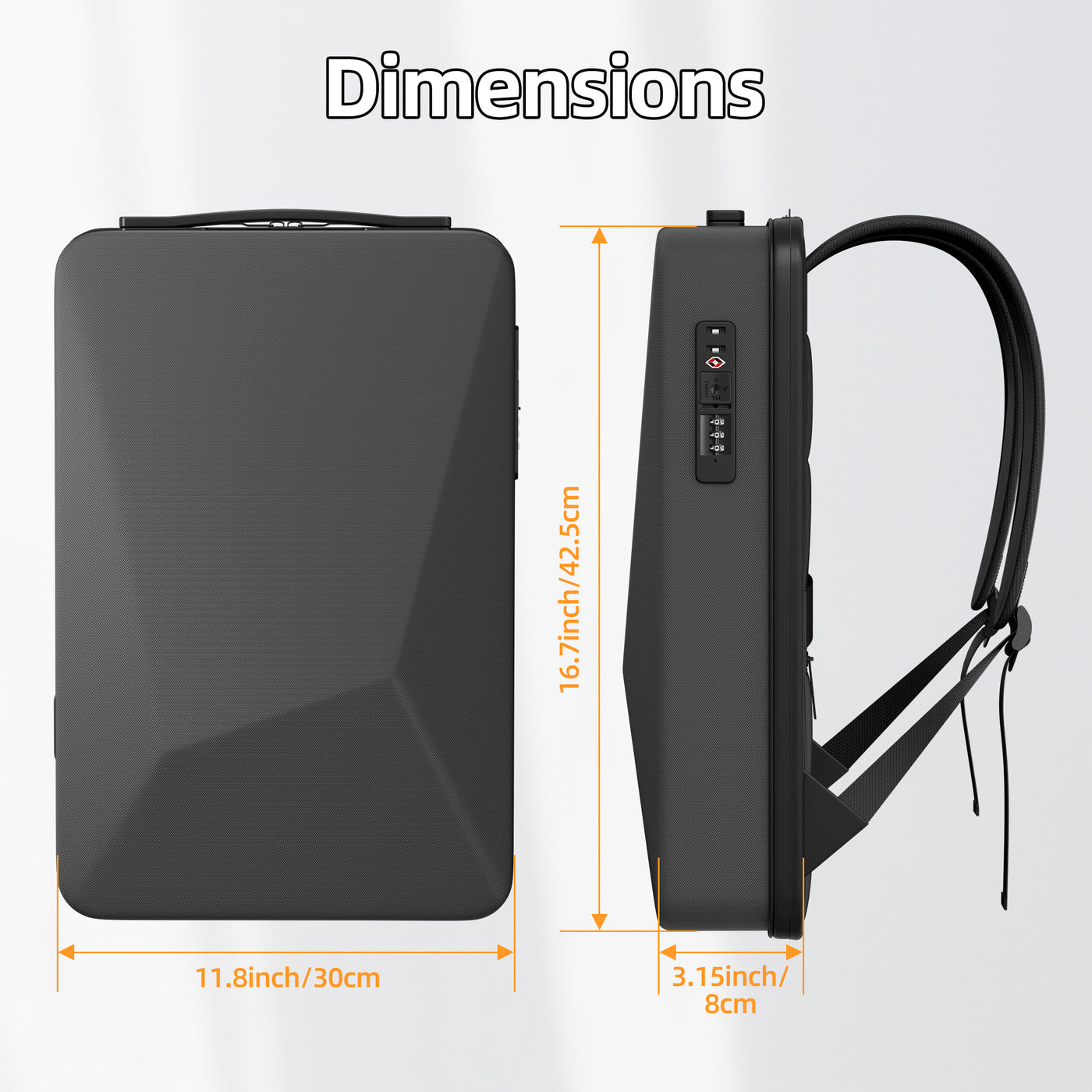 Starlink Mini Hard Shell Travel Backpack with TSA Lock & USB Charging Ports