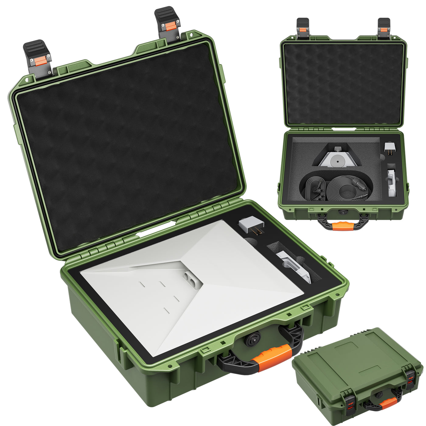 Starlink Mini Army Green Hard Protective Travel Case with Organized Storage