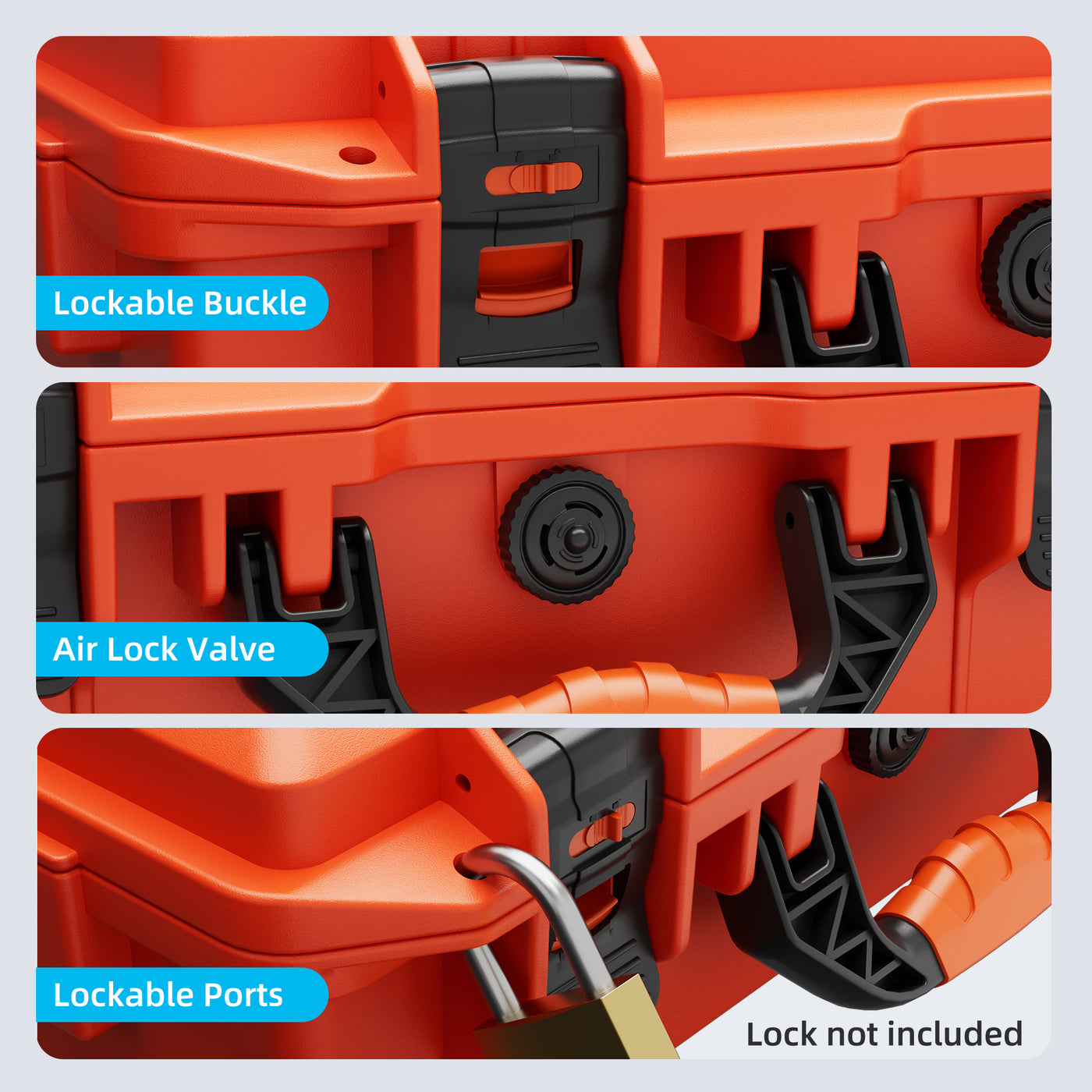 Starlink Mini Orange Hard Protective Travel Case with Organized Storage