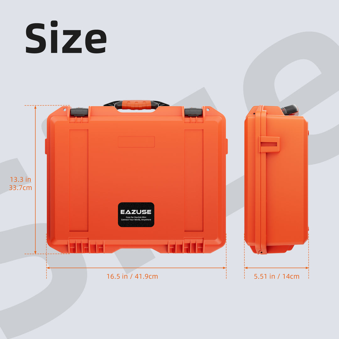 Starlink Mini Orange Hard Protective Travel Case with Organized