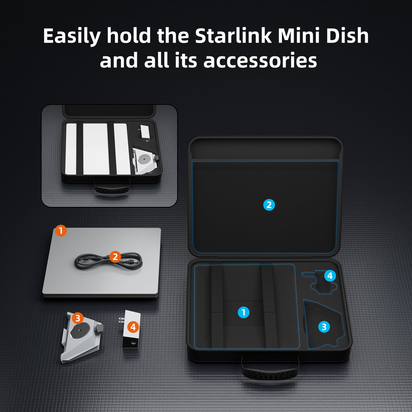 Starlink Mini Lightweight Travel Protective Case for Travel and Storage