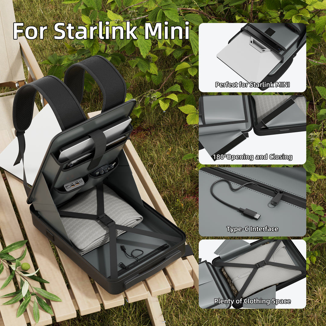 anti theft travel backpack mini Starlink Mini Hard Shell Anti-theft Backpack with TSA Lock & USB Ports –  DAIER