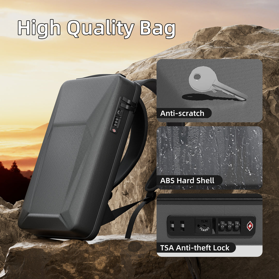 Starlink Mini Hard Shell Anti-theft Backpack with TSA Lock & USB