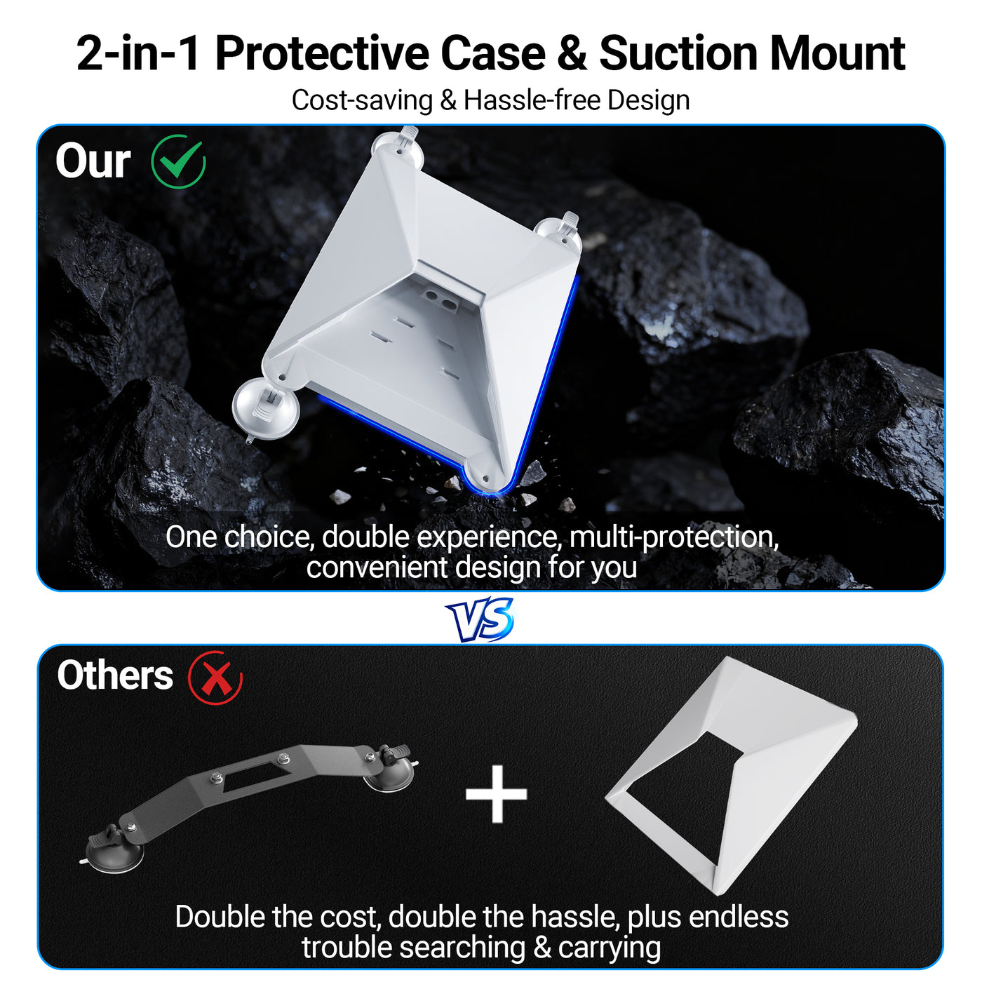 Starlink Mini Car Mount with Protective Silicone Case and Suction Cup for Sunroof, Car Window, RV Skylight