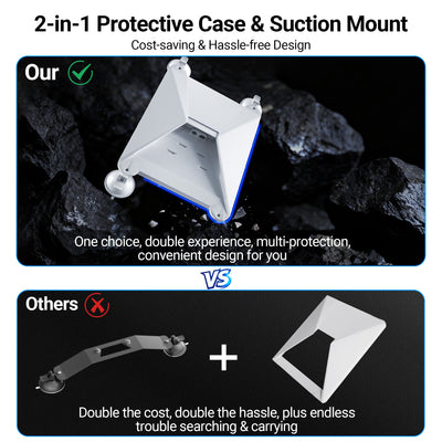 Starlink Mini Car Mount with Protective Silicone Case and Suction Cup for Sunroof, Car Window, RV Skylight