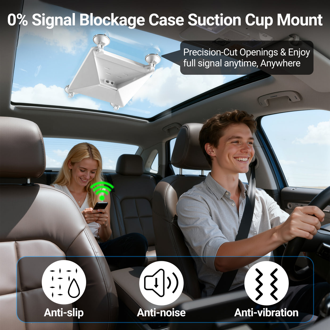 Starlink Mini Car Mount with Protective Silicone Case and Suction Cup for Sunroof, Car Window, RV Skylight
