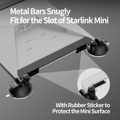 Starlink Mini Car Suction Cup Mount Secure Mounting Kit for Car Windows & Sunroofs Ensure Stable Satellite Signals