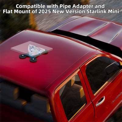 Starlink Mini Magnetic Mount Base for Official Pipe Adapter & Flat Mount | 300 lbs Force, 4-Magnet for RV, Car, Boat