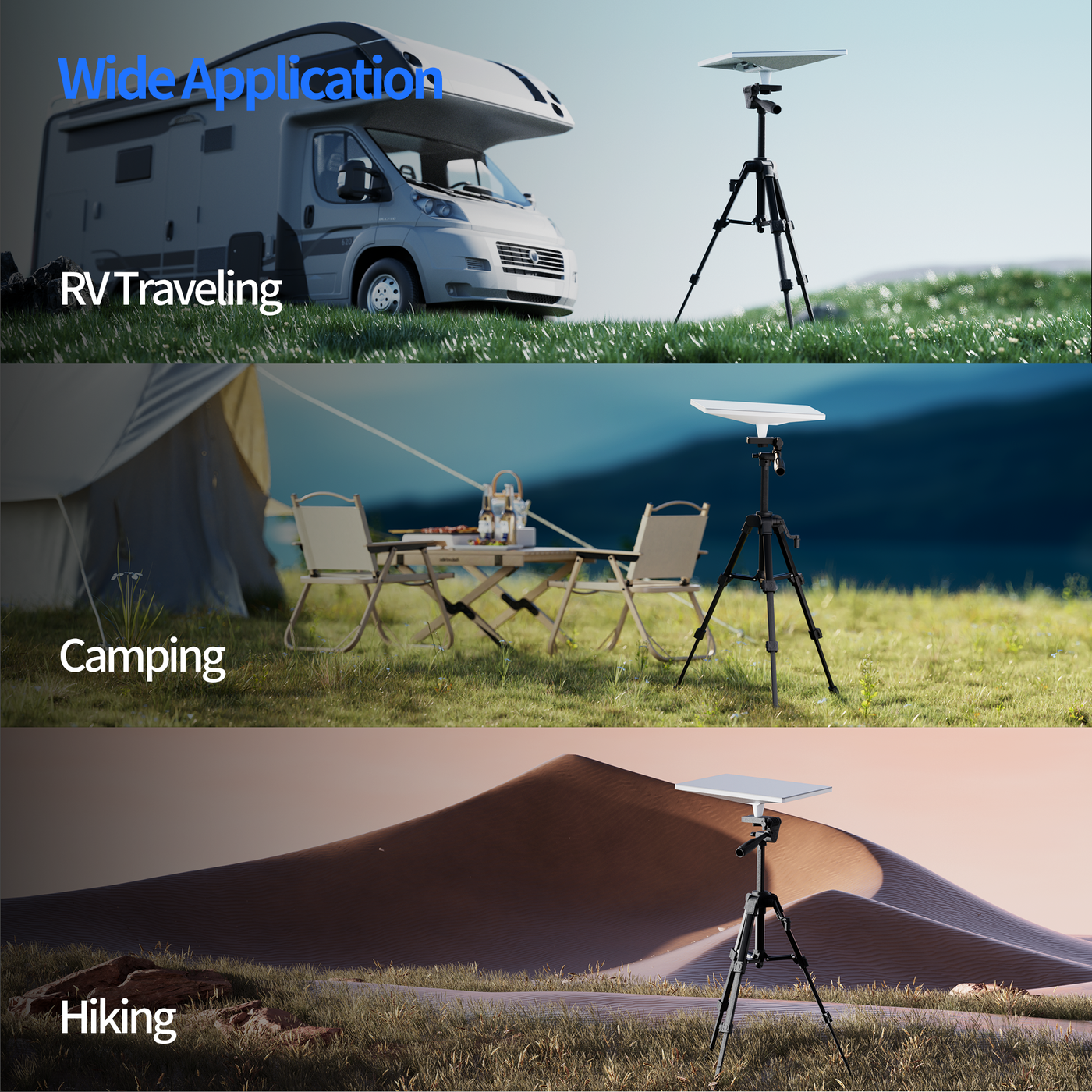 Starlink Mini 27" Portable Extendable Tripod with 1/4 Inch Nut Tripod Adapter