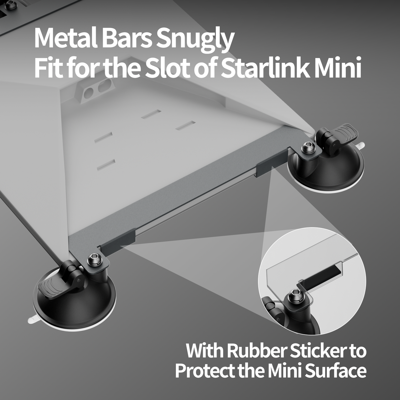 Starlink Mini Suction Cup Mount Kit for Car Windows and Sunroofs
