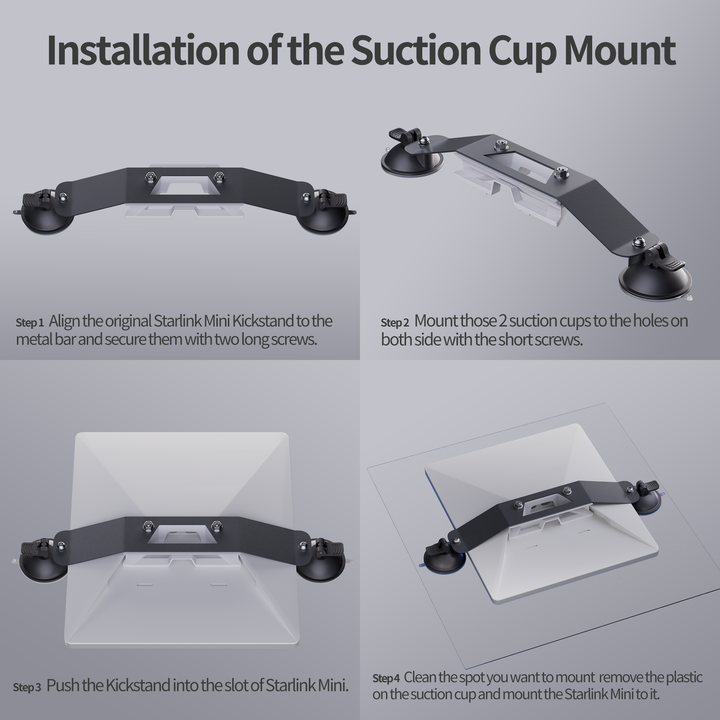 Starlink Mini Suction Cup Mount Compatible with Original Kickstand