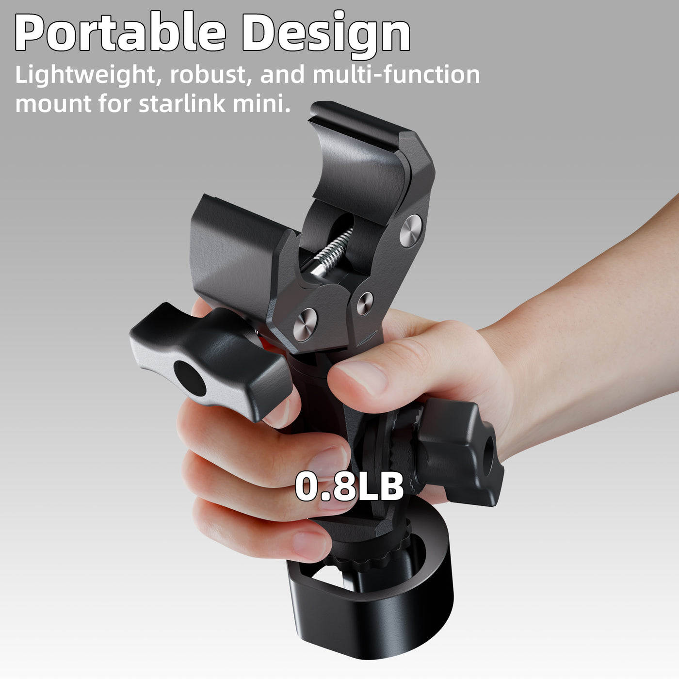 Starlink Mini-Klemmhalterung mit 1/4-Zoll-Schraubhalterung und Stativadapter